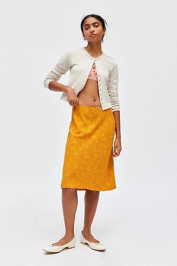 Urban Renewal Remnants Textured Floral Jacquard Knee Length Skirt Womens at Urban Outfitters Product Image