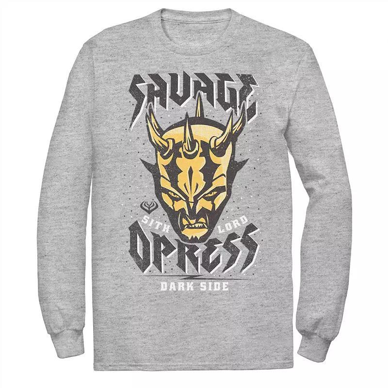 Mens Star Wars: Clone Wars Savage Opress Dark Side Portrait Tee Athletic Grey Product Image