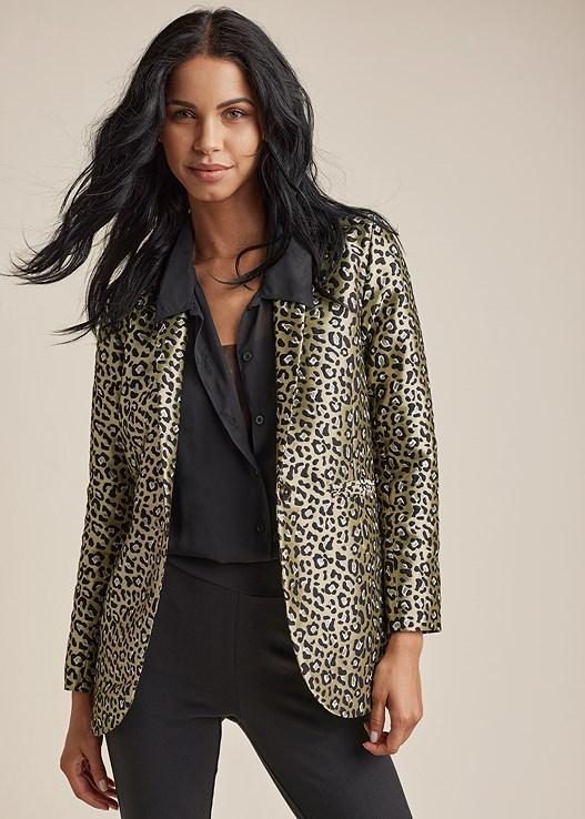 Leopard Jacquard Blazer Product Image