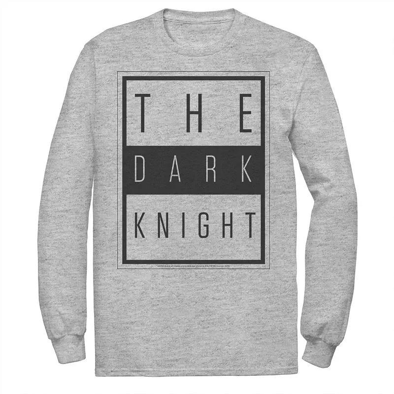 Mens DC Comics Batman The Dark Knight Block Poster Tee Athletic Grey Product Image