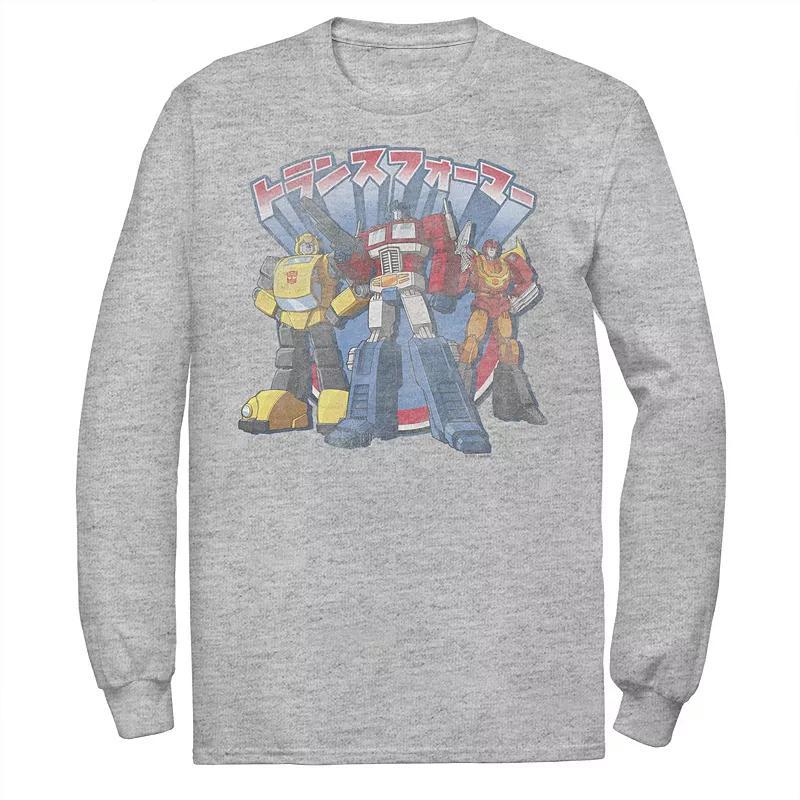 Mens Transformers Kanji Autobots Tee Athletic Grey Product Image