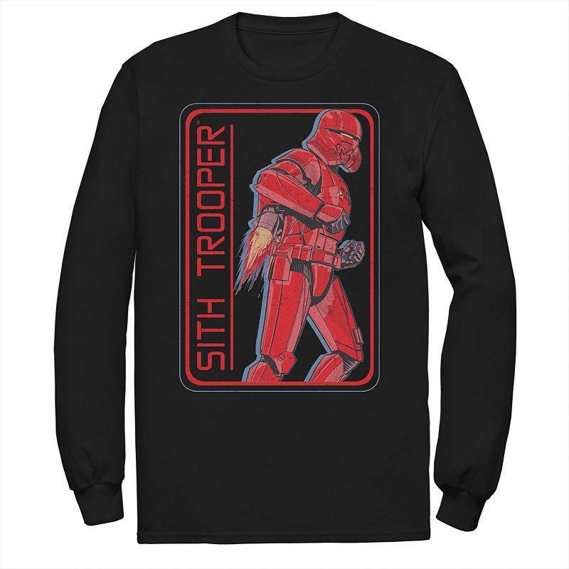 Mens Star Wars The Rise of Skywalker Sith Trooper Rocket Long Sleeve Graphic Tee Black Product Image