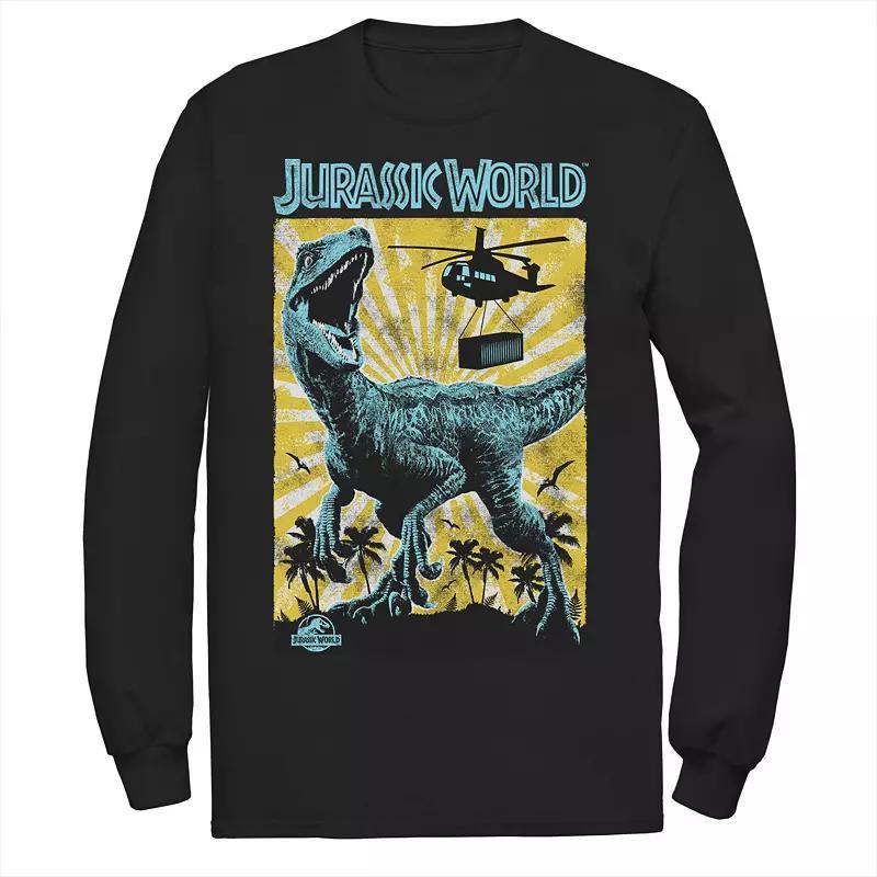 Mens Jurassic World T-Rex Color Pop Retro Poster Tee Product Image