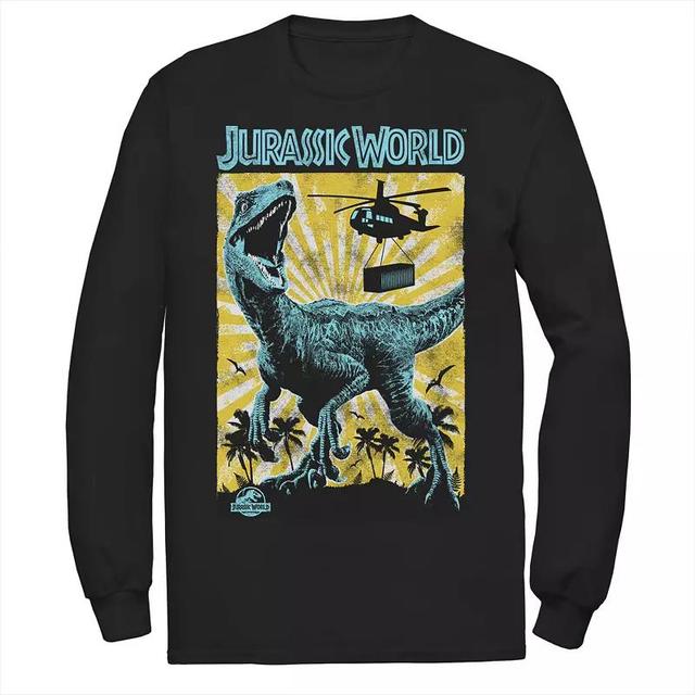 Mens Jurassic World T-Rex Color Pop Retro Poster Tee Product Image