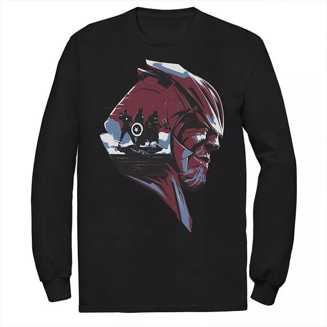 Marvel Mens Avengers Endgame Thanos Helmet Scene, Long Sleeve T-shirt Product Image