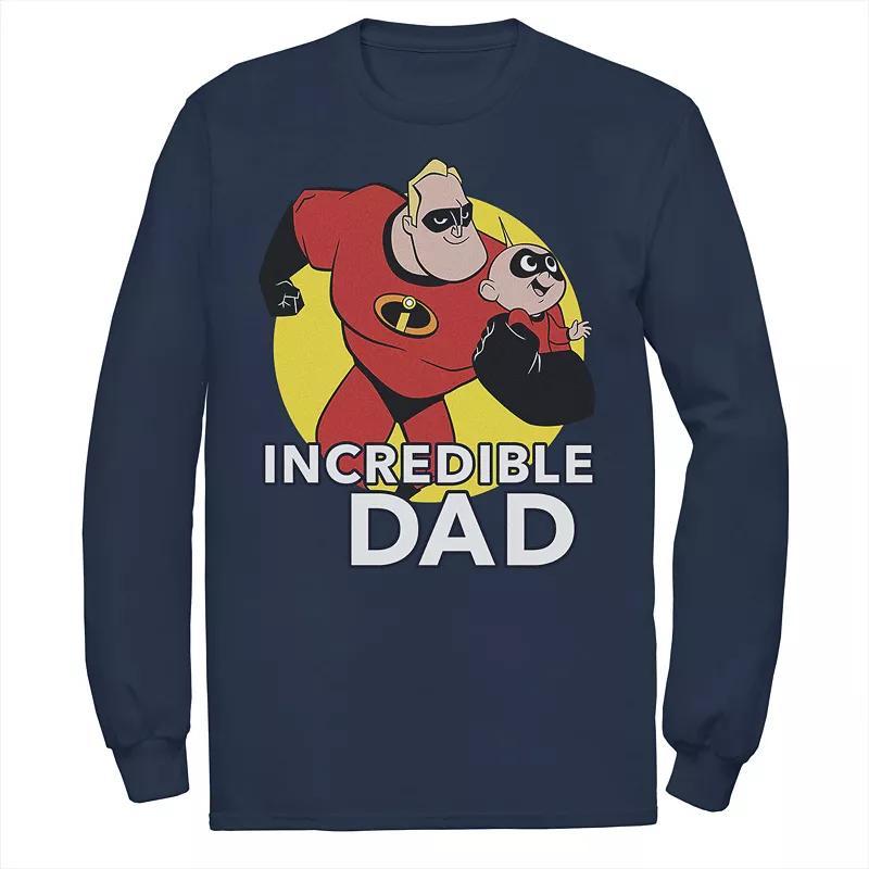 Mens Disney / Pixar Incredibles 2 Jack Jack and Dad Tee Blue Product Image