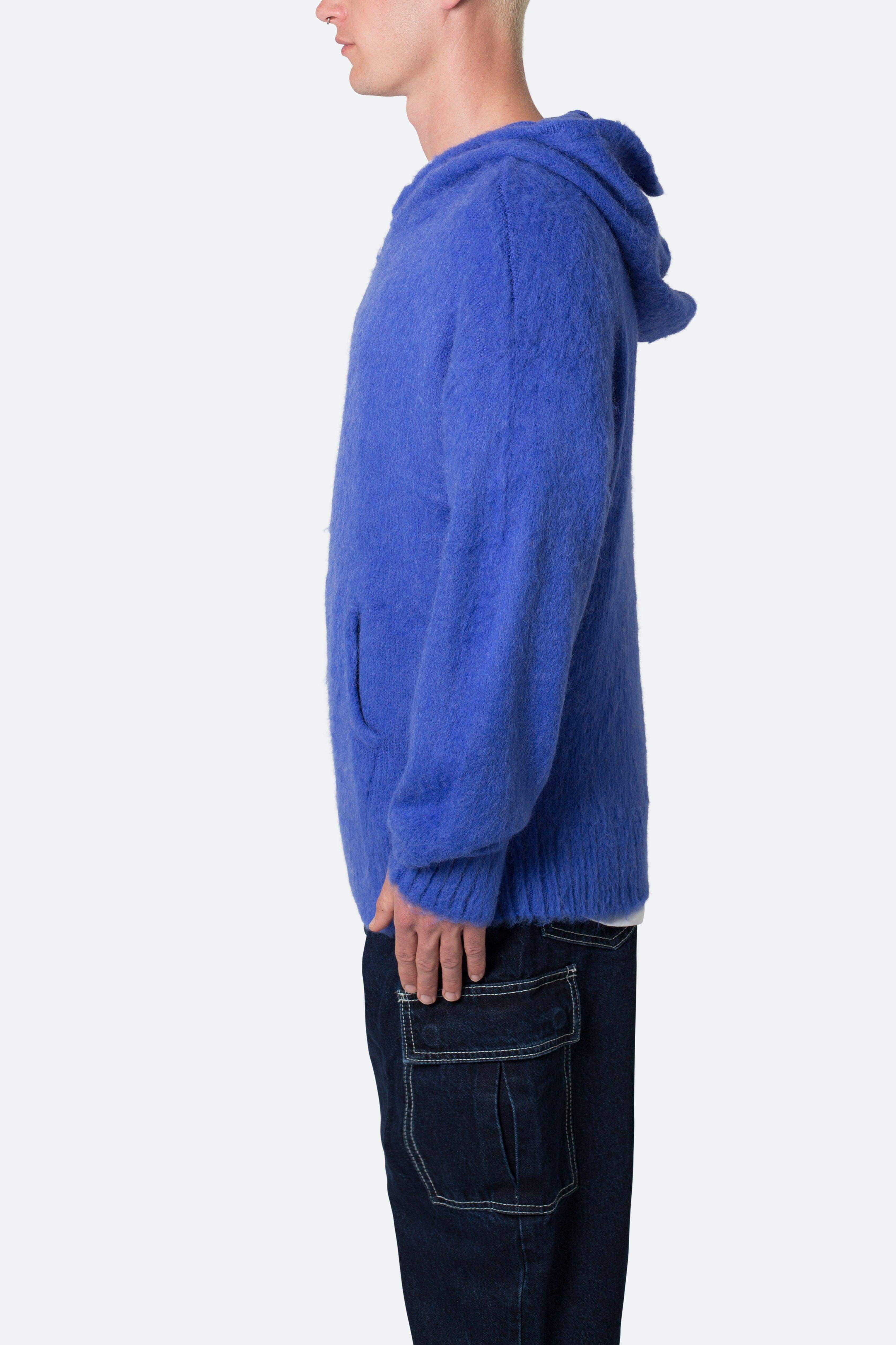 Mohair Hoodie - Blue Product Image