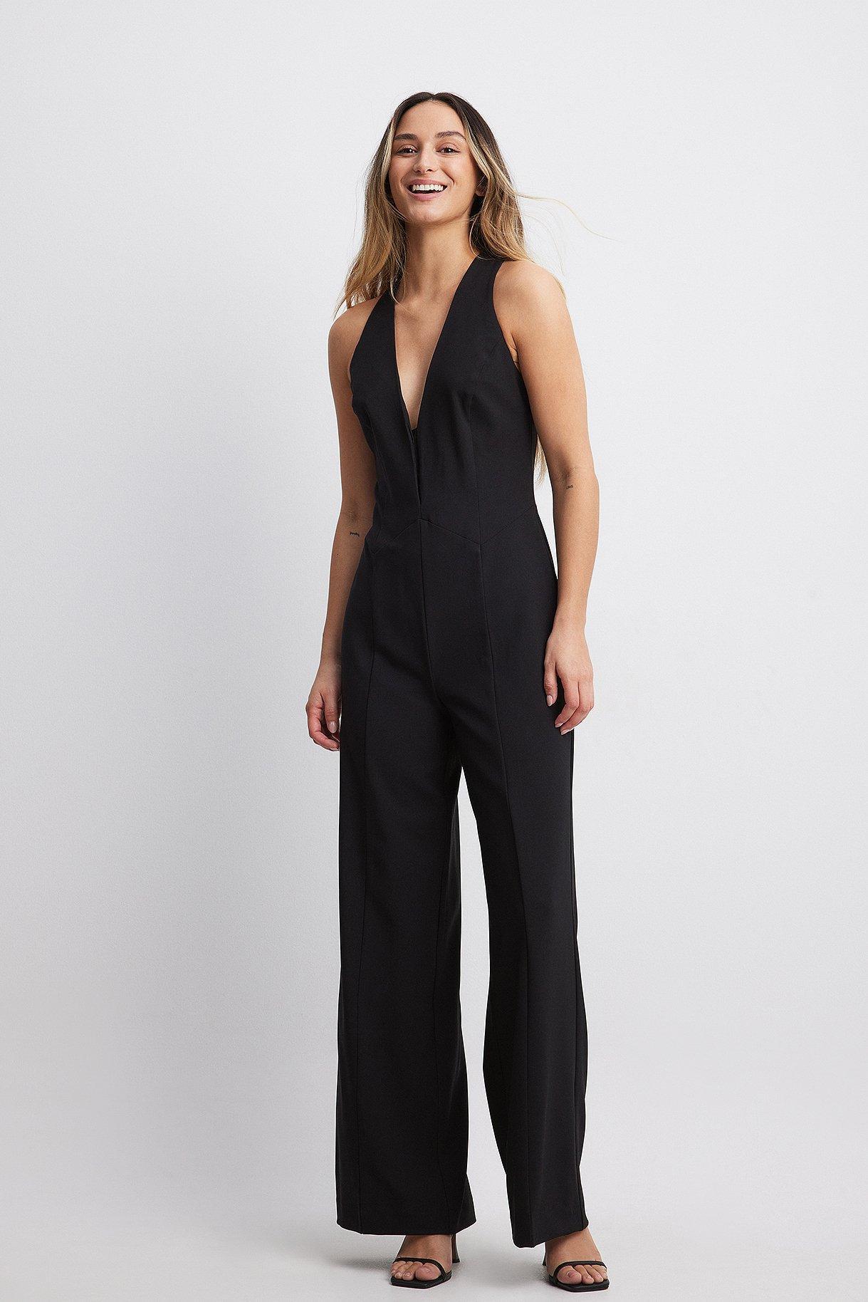 Straight Fit Halterneck Jumpsuit Product Image