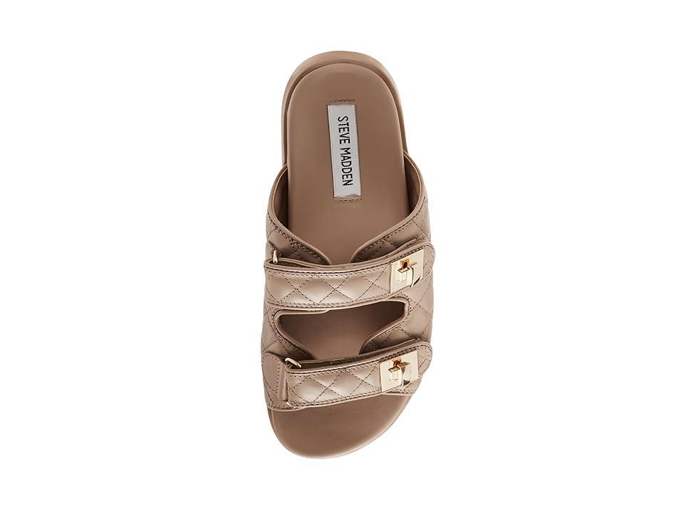 Steve Madden Womens Schmona Double Turn Lock Slide Sandals Product Image