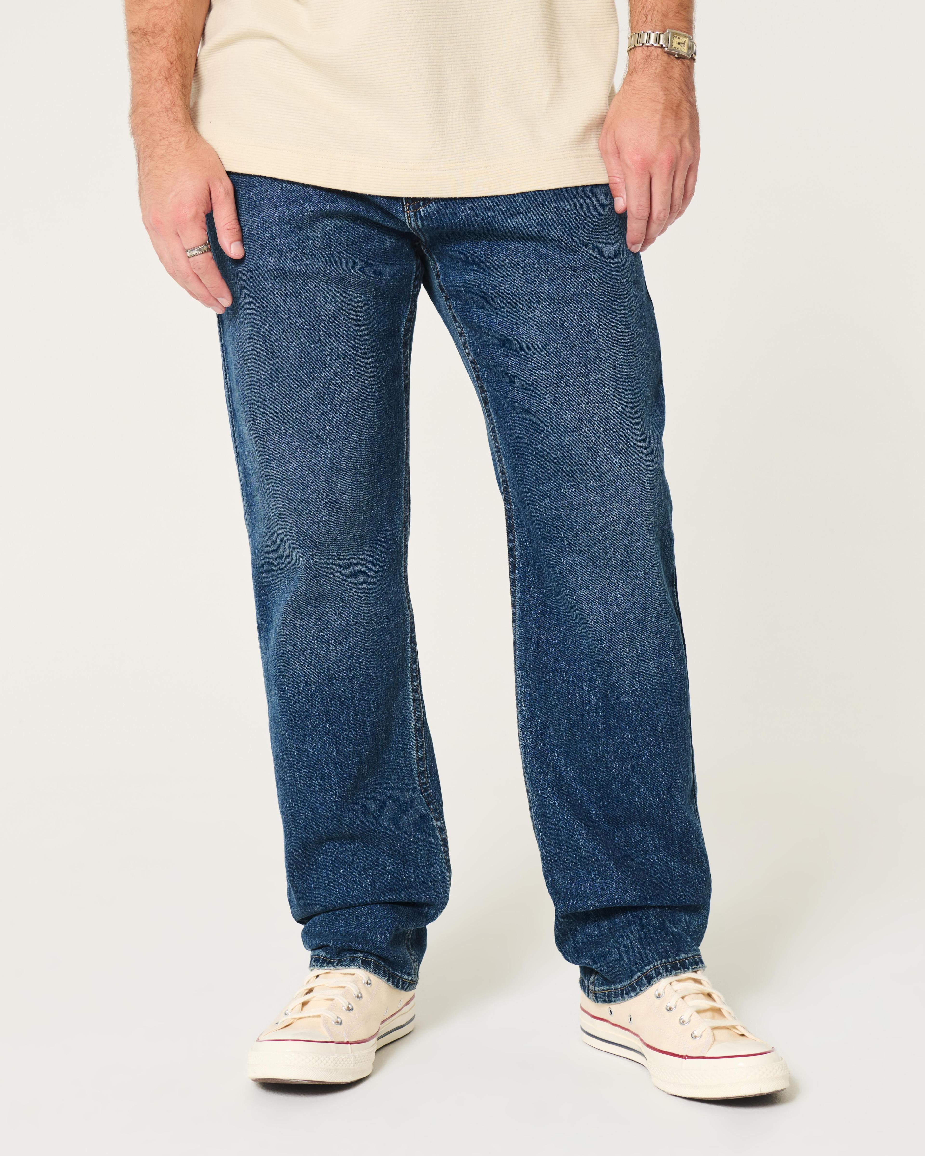 Dark Wash Loose Jeans Product Image