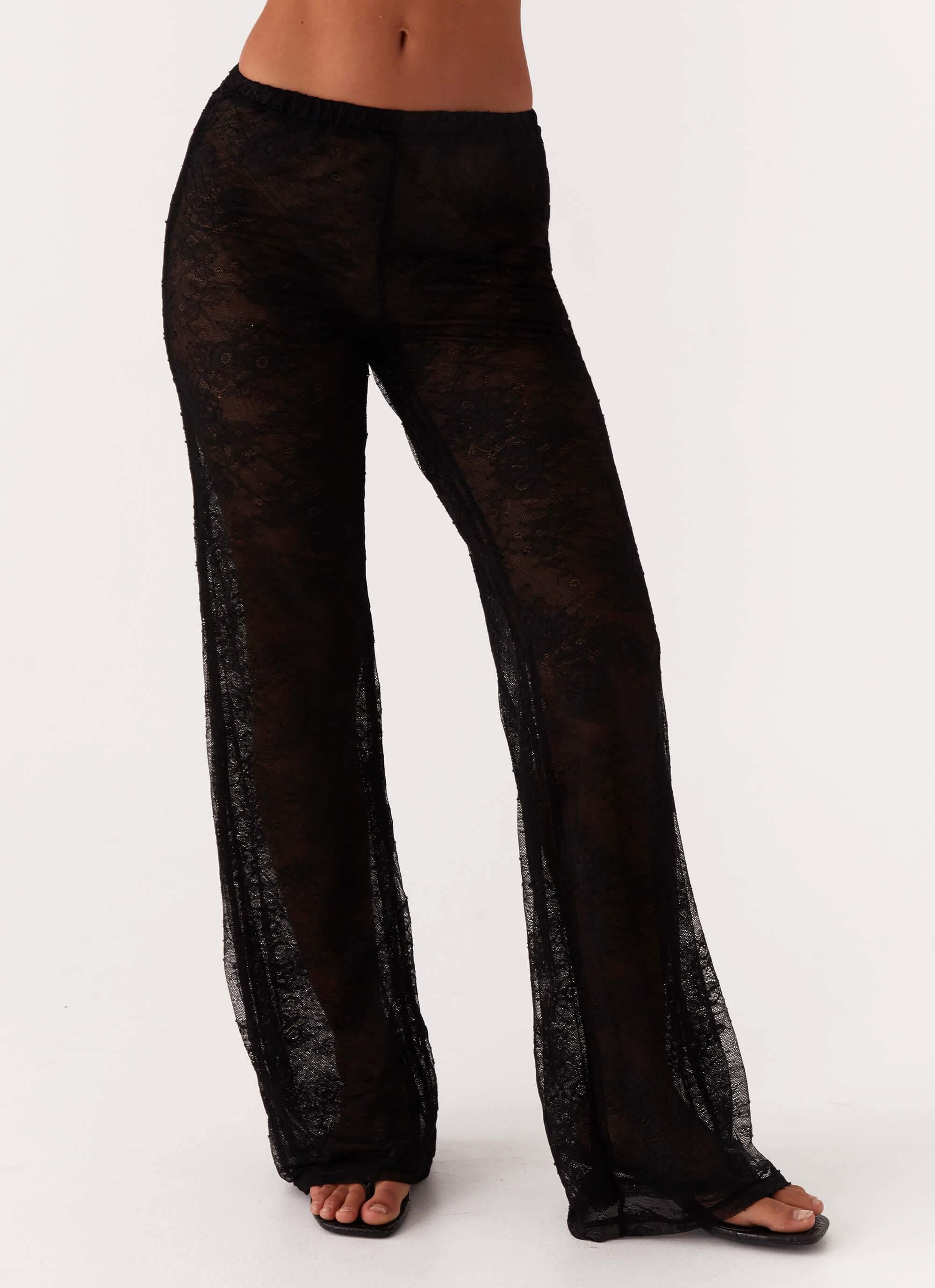 Paige Lace Pants - Black Product Image