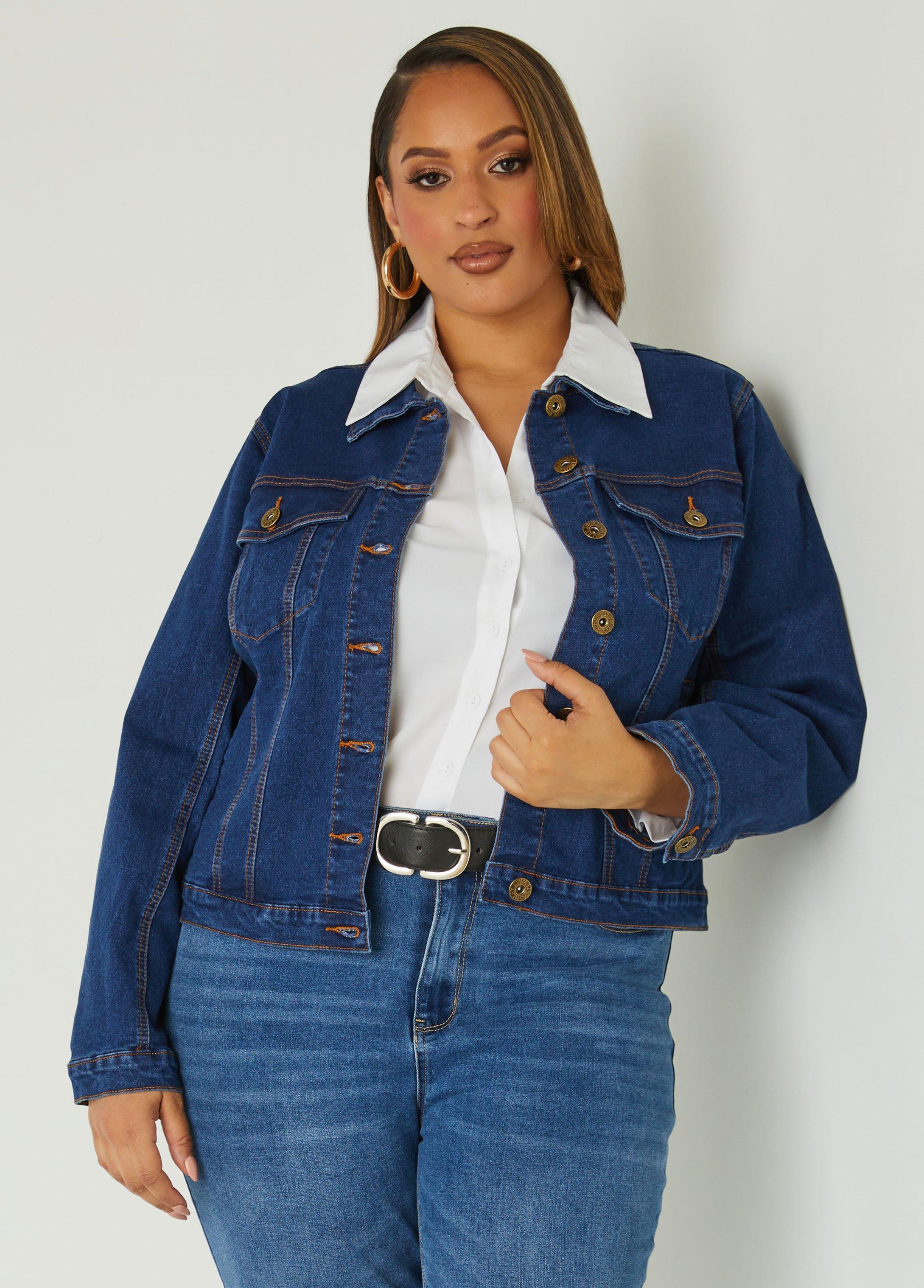 Plus Size Classic Denim Jacket Ashley Stewart product image