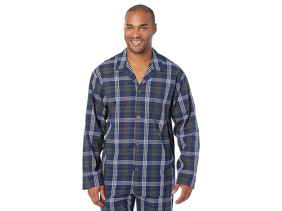 Polo Ralph Lauren Folded Woven Long Sleeve PJ Top PJ Pants (Carson Plaid/RL2000 Red Pony Print) Men's Pajama Sets Product Image