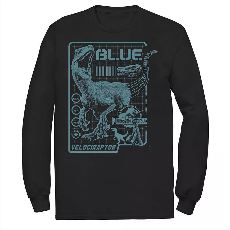 Mens Jurassic World Two Blue Raptor Schematic Tee Product Image