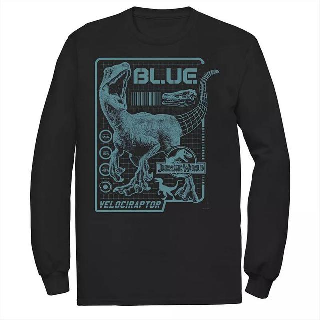 Mens Jurassic World Two Blue Raptor Schematic Tee Product Image