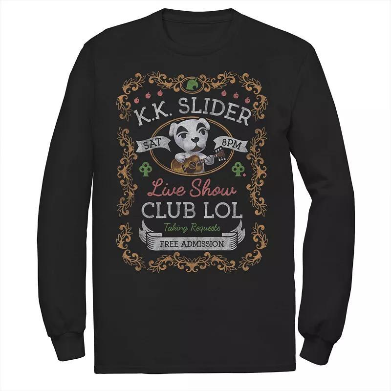 Big & Tall Animal Crossing K.K. Slider Live Show Flyer Long Sleeve, Mens Product Image