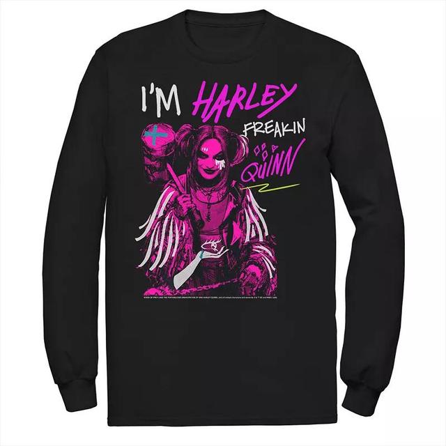 Mens Birds Of Prey Im Harley Freakin Quinn Long Sleeve Tee Product Image