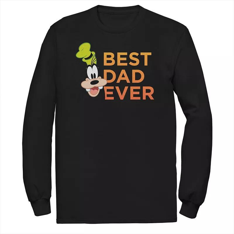 Disneys Goofy Big & Tall Best Dad Ever Long Sleeve Graphic Tee, Mens Product Image