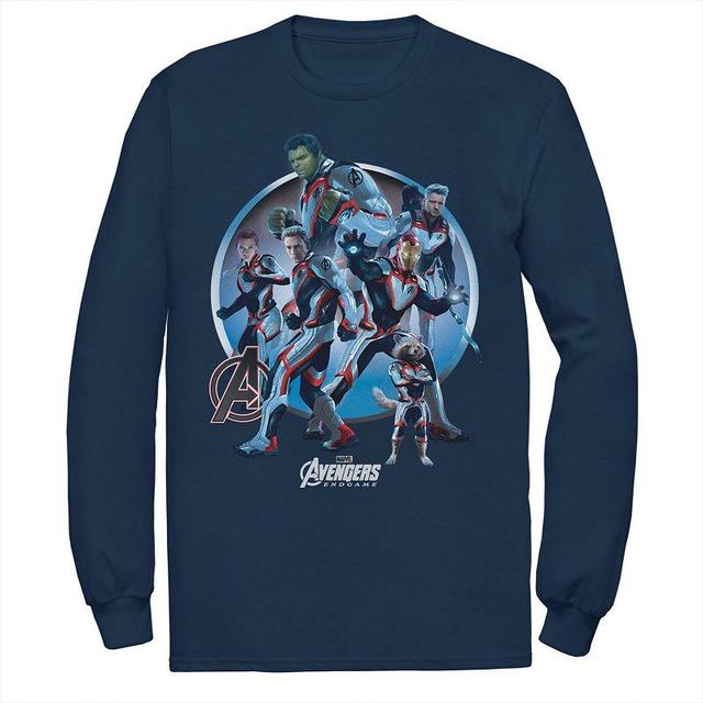 Mens Marvel Avengers Endgame United Long Sleeve Graphic Tee Blue Product Image