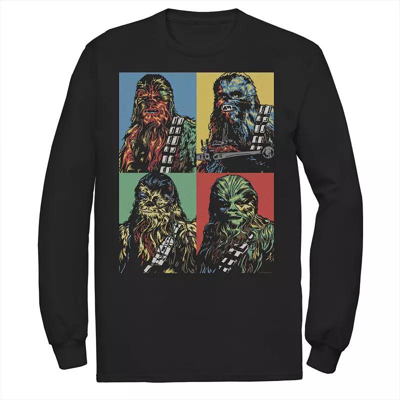 Mens Star Wars Chewbacca Colorful Panel Portrait Tee Product Image