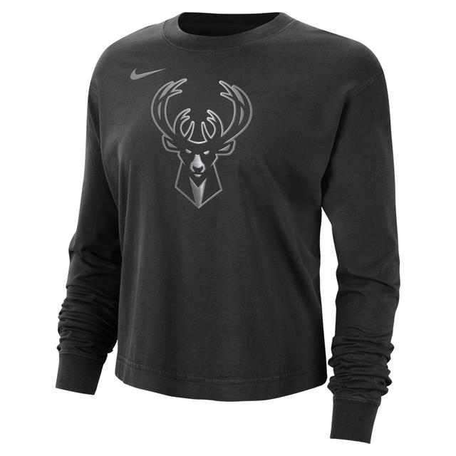 Miami Heat Courtside Nike Women's NBA Shine Boxy Long-Sleeve T-Shirt Product Image