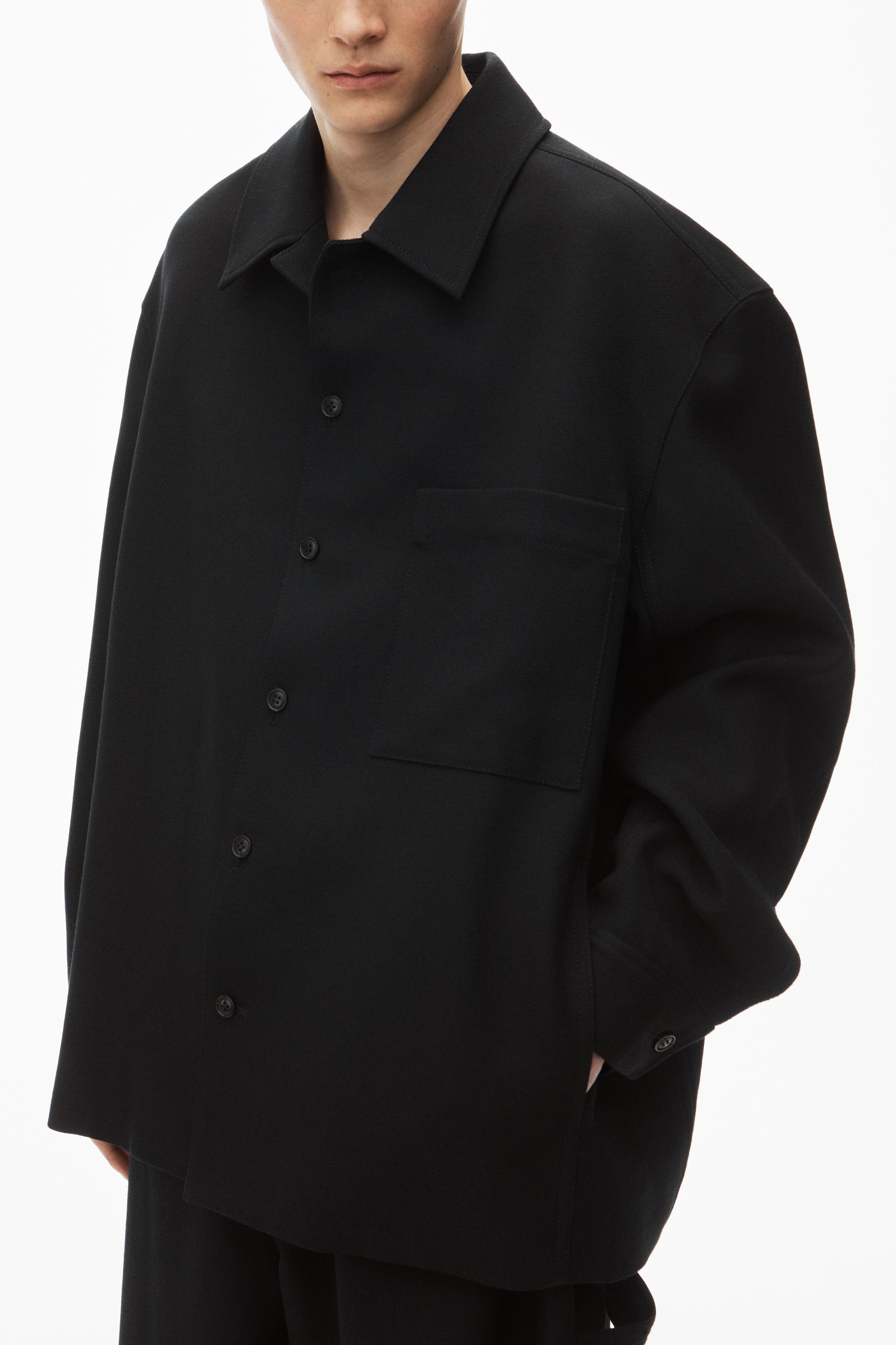 Oversized Tailored Shirt Jacket In Wool Product Image