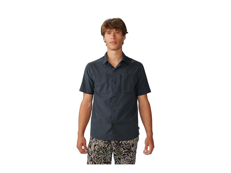 Mountain Hardwear Trail Sender Short Sleeve (Dark Storm) Men's Clothing Product Image