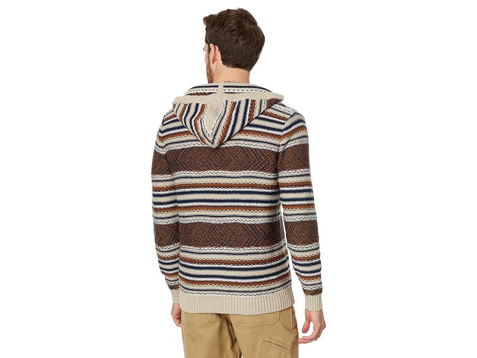 Pendleton Highland Peak Cotton Hoody (Tan/Blue/Coffee Stripe) Men's Sweater Product Image