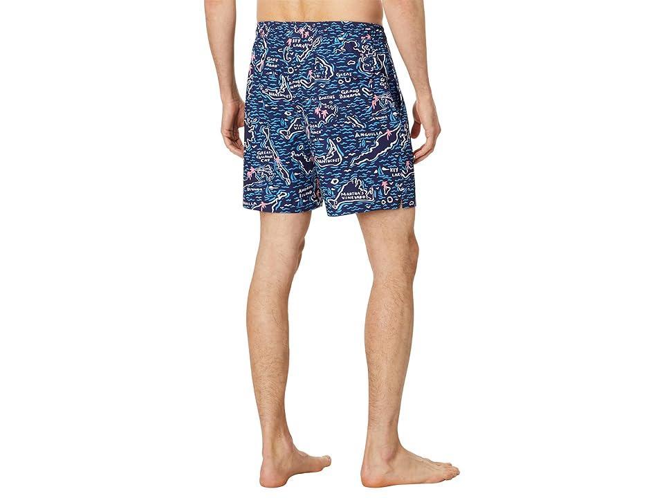 Vineyard Vines 7 Printed Chappy Trunks (Warf Chappy Stripe Wild Lime) Men's Swimwear Product Image