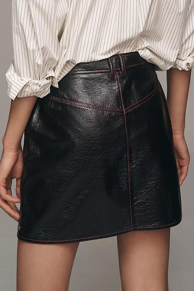 Scotch & Soda Faux Leather Mini Skirt Product Image