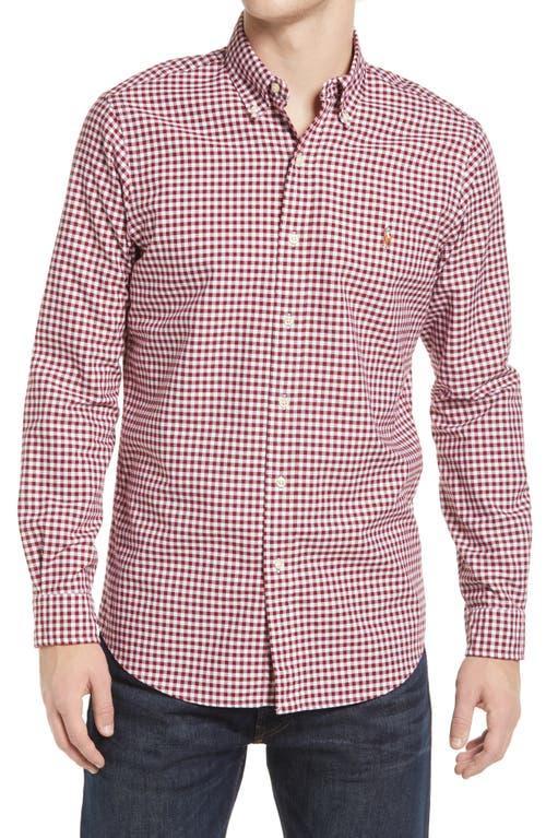 Polo Ralph Lauren Gingham Cotton Oxford Button-Down Shirt Product Image