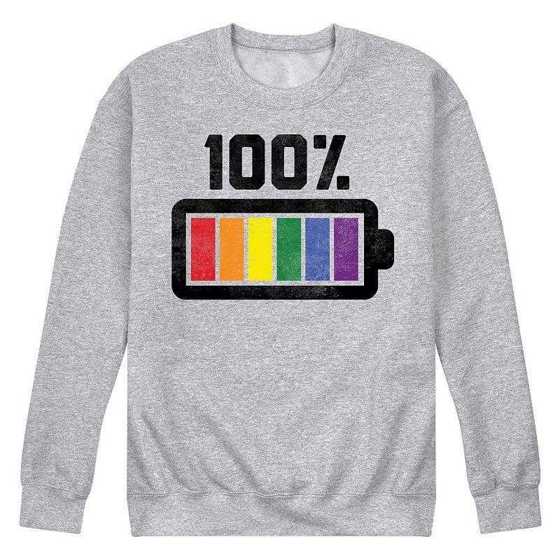 Mens Fully Charged Fleece Sweatshirt Grey Gray Product Image