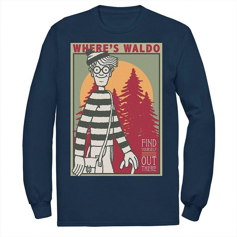 Mens Wheres Waldo Find Yourself Poster Tee Blue Product Image