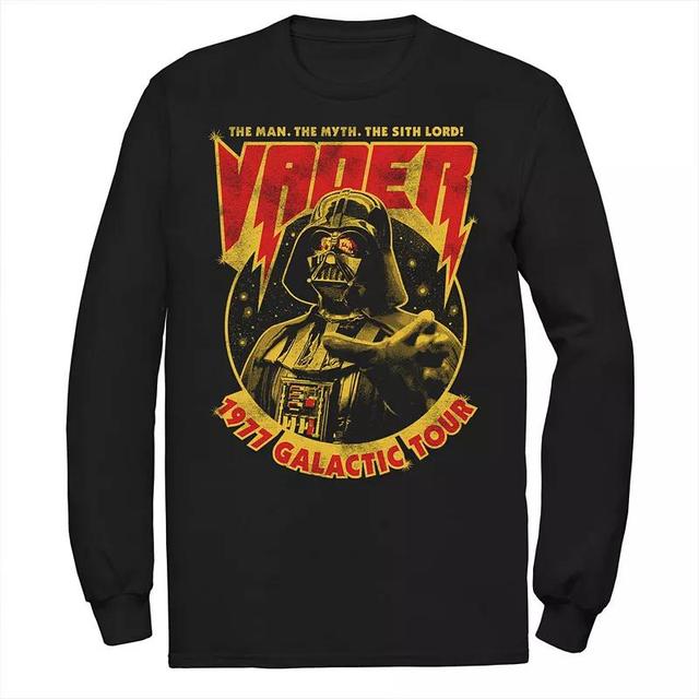 Mens Star Wars Vader 1977 Galactic Tour Metal Poster Tee Blue Product Image