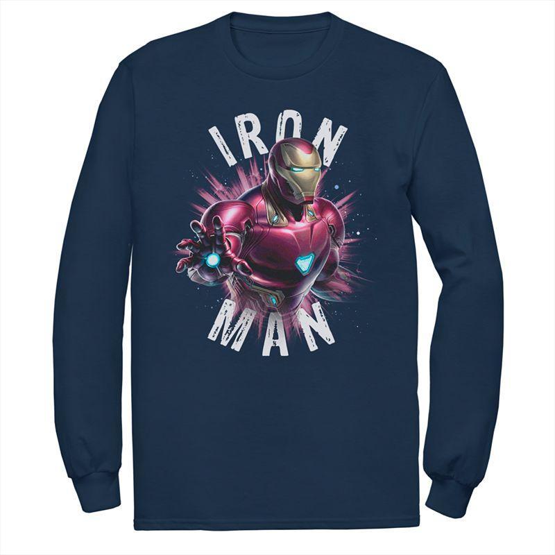 Mens Marvel Avengers Endgame Iron Man Tee Blue Product Image