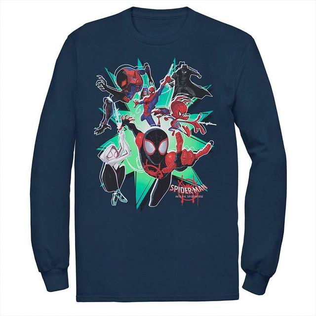 Mens Marvel Spider-Man Spiderverse Action Group Tee Blue Product Image