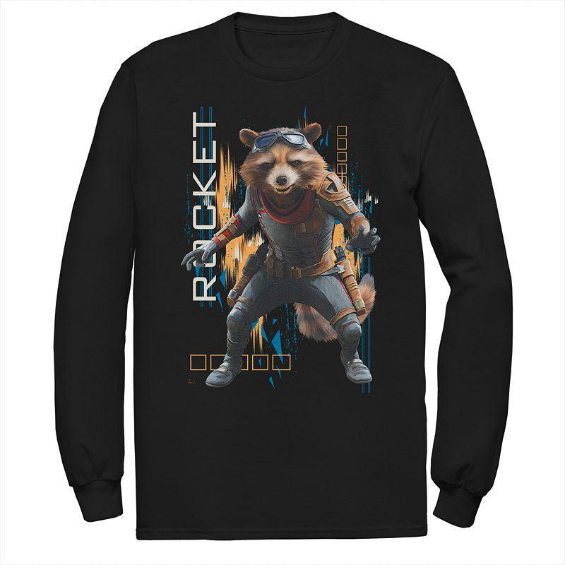 Mens Marvel Avengers Endgame Rocket Motion Long Sleeve Tee Product Image