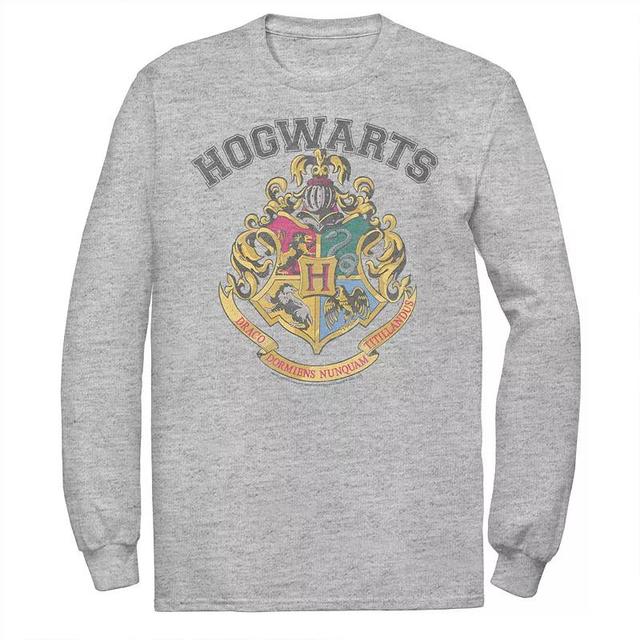 Big & Tall Harry Potter Vintage Logo Long Sleeve Graphic Tee, Mens Athletic Grey Product Image