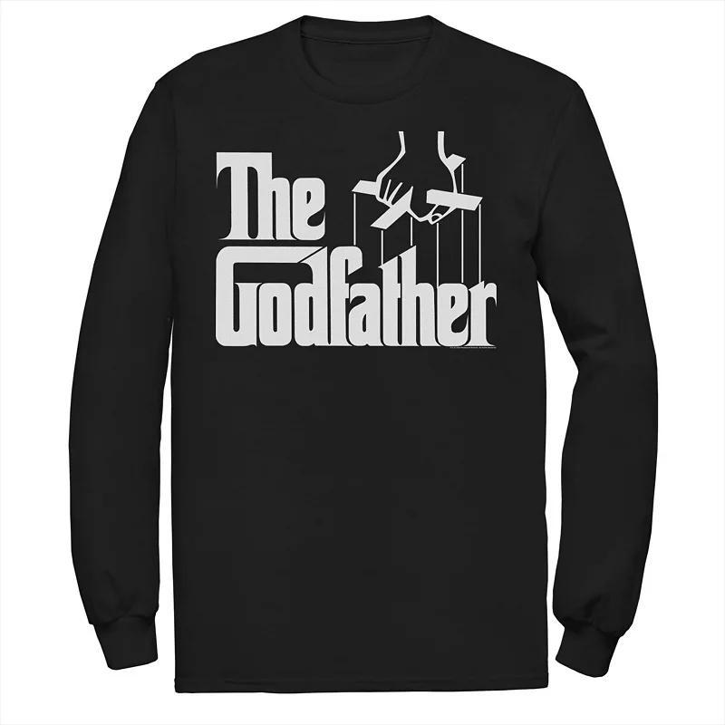 Big & Tall The Godfather Original White Title Logo Long Sleeve Tee, Mens Product Image