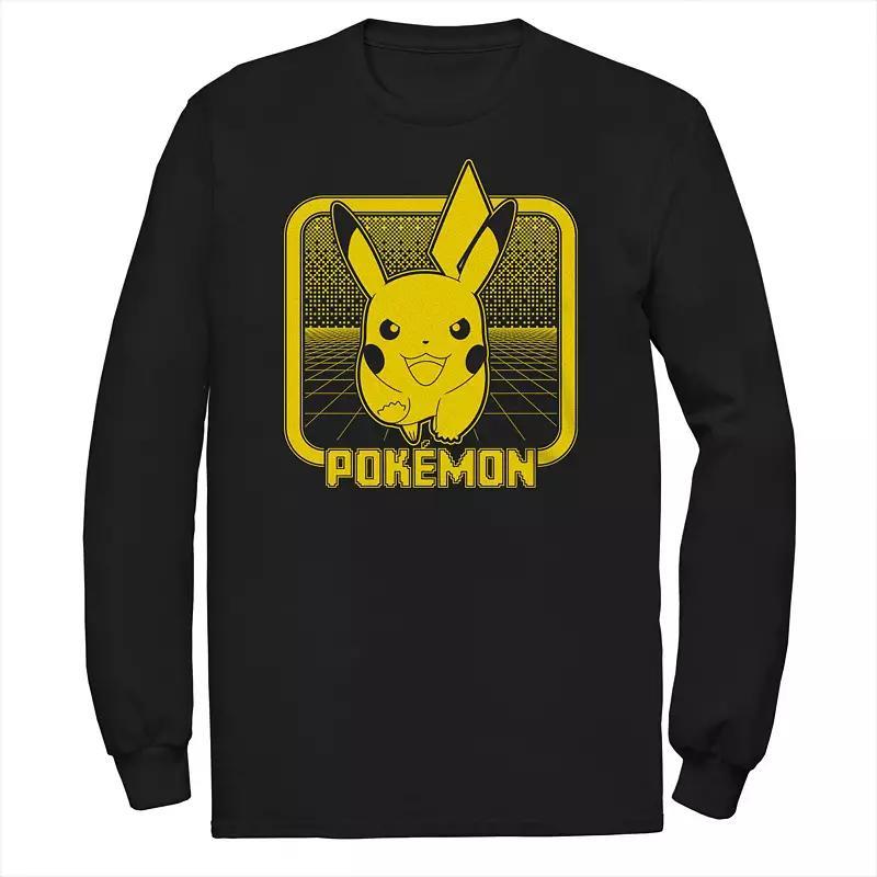 Big & Tall Pokmon Digital Pikachu Long Sleeve Tee, Mens Product Image