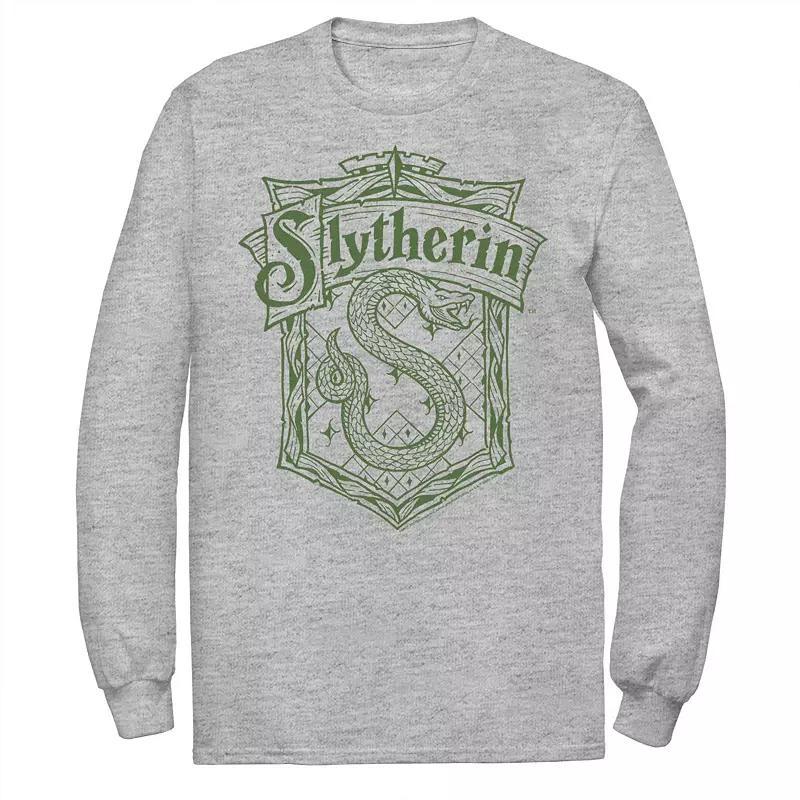 Mens Harry Potter Slytherin Detailed Crest Tee Athletic Grey Product Image