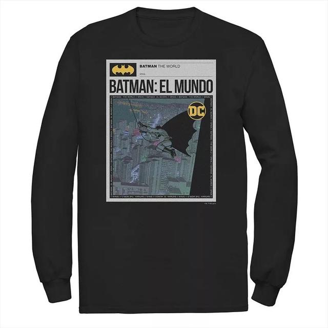 Big & Tall DC Comics Batman: El Mundo Mexico News Poster Tee, Mens Product Image