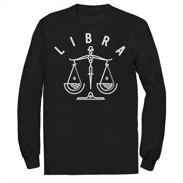 Mens Libra Scale White Ink Sketch Tee Black Product Image