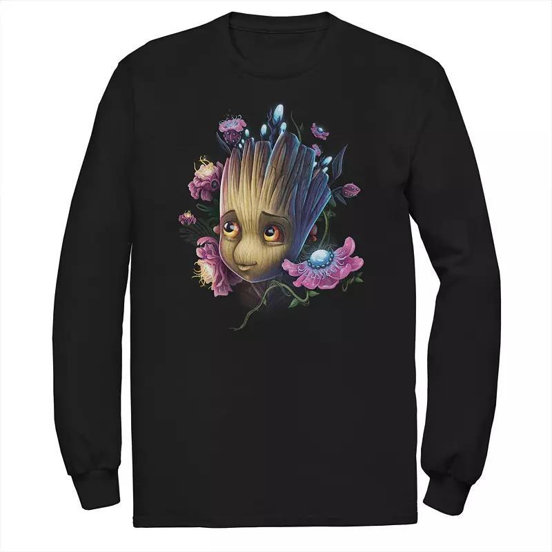 Big & Tall Marvel Guardians Of The Galaxy Groot Flowers Tee, Mens Product Image