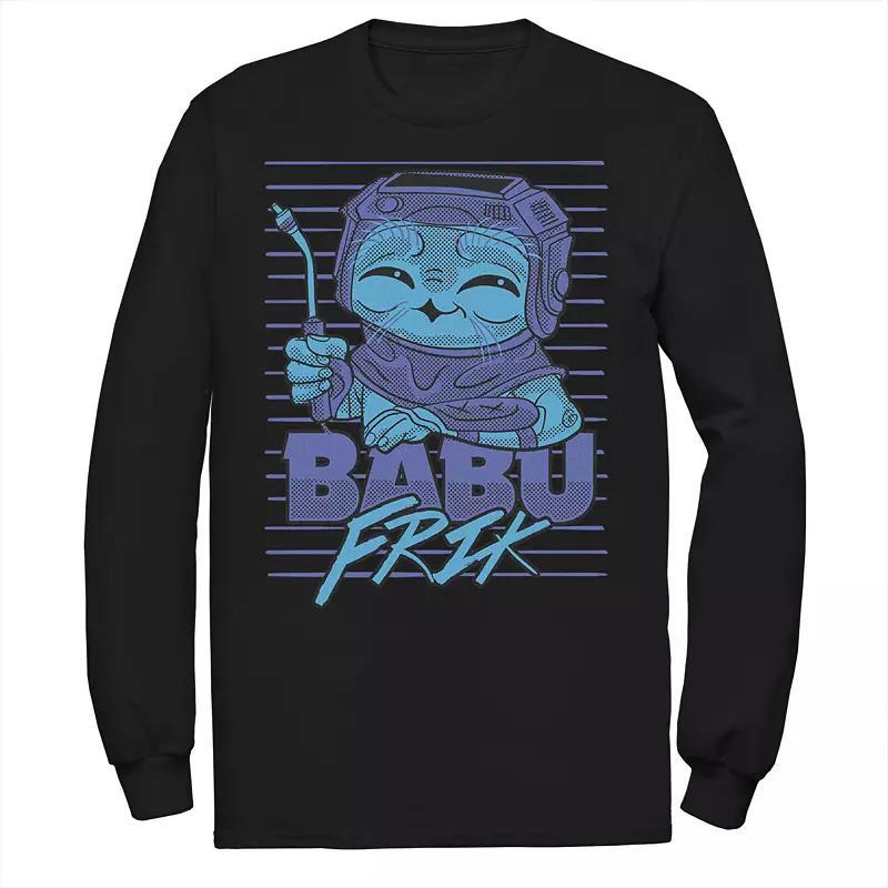 Mens Star Wars: The Rise Of Skywalker Babu Frik Cute Smile Long Sleeve Tee Product Image