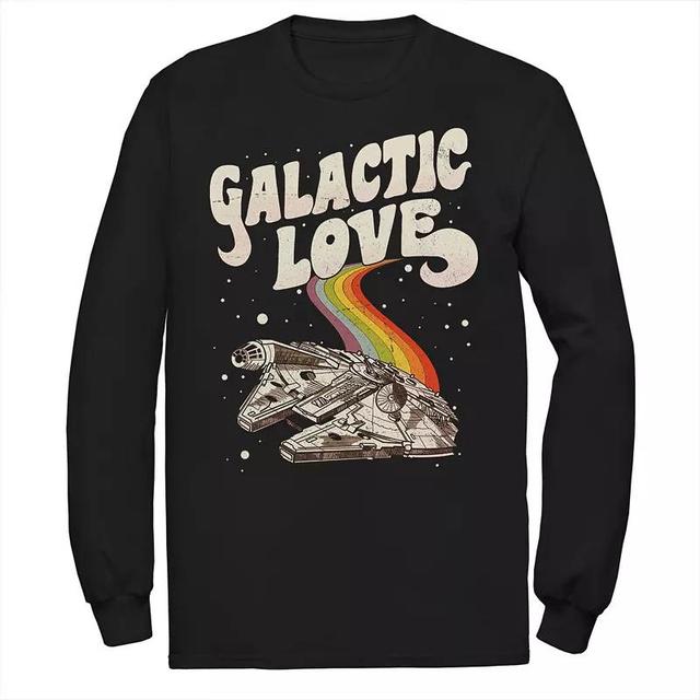 Mens Star Wars Pride Millennium Falcon Galactic Love Tee Blue Product Image