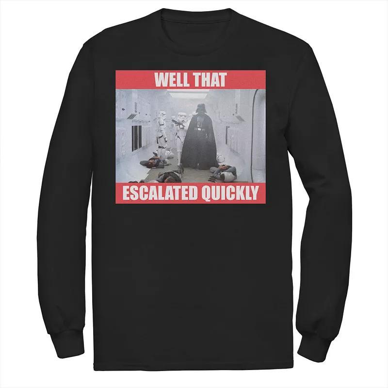 Mens Star Wars Darth Vader Well That Escalated Quickly Graphic Tee Product Image