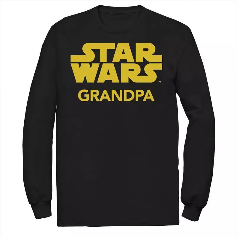 Mens Star Wars Grandpa Classic Title Logo Long Sleeve Graphic Tee Product Image