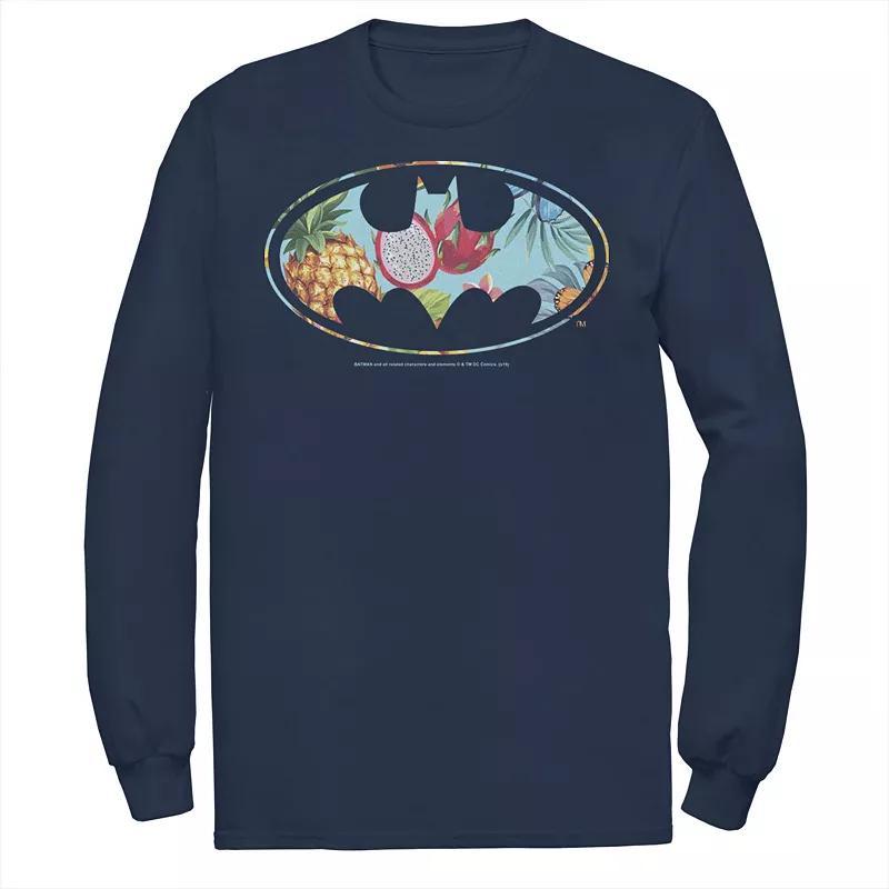 Mens DC Comics Batman Dragon Fruit Logo Tee Blue Product Image