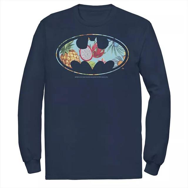 Mens DC Comics Batman Dragon Fruit Logo Tee Blue Product Image